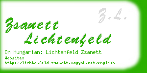zsanett lichtenfeld business card